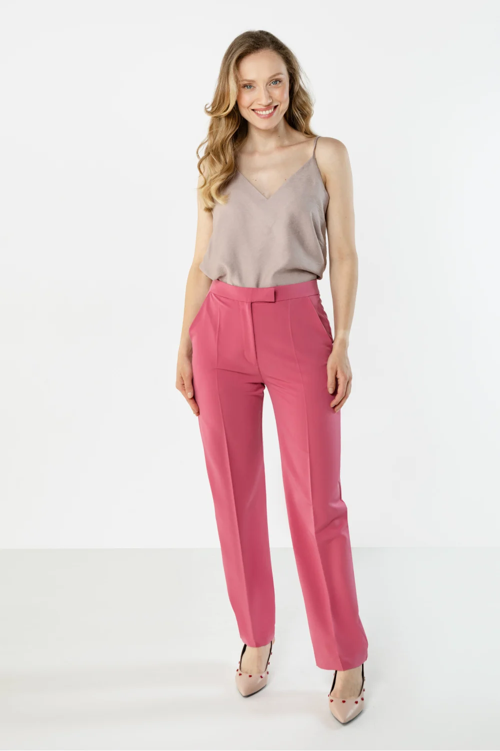 Pantalon femme rose
