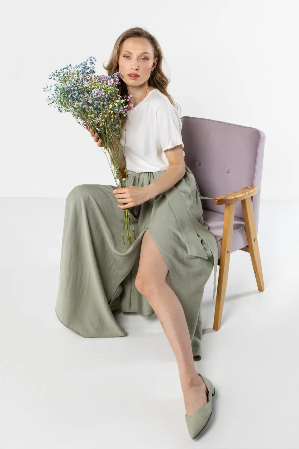 Jupe longue vert – Image 2