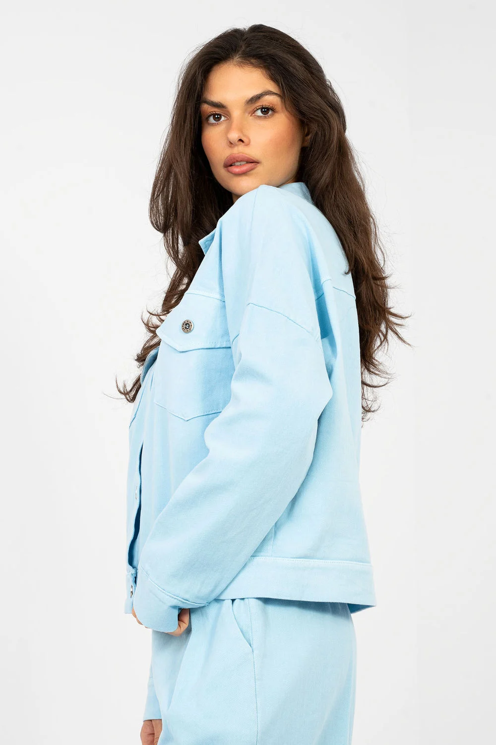 Veste en jean bleu – Image 2