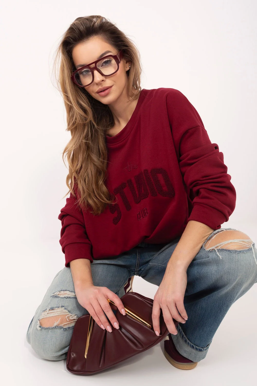 Sweatshirt rouge – Image 4