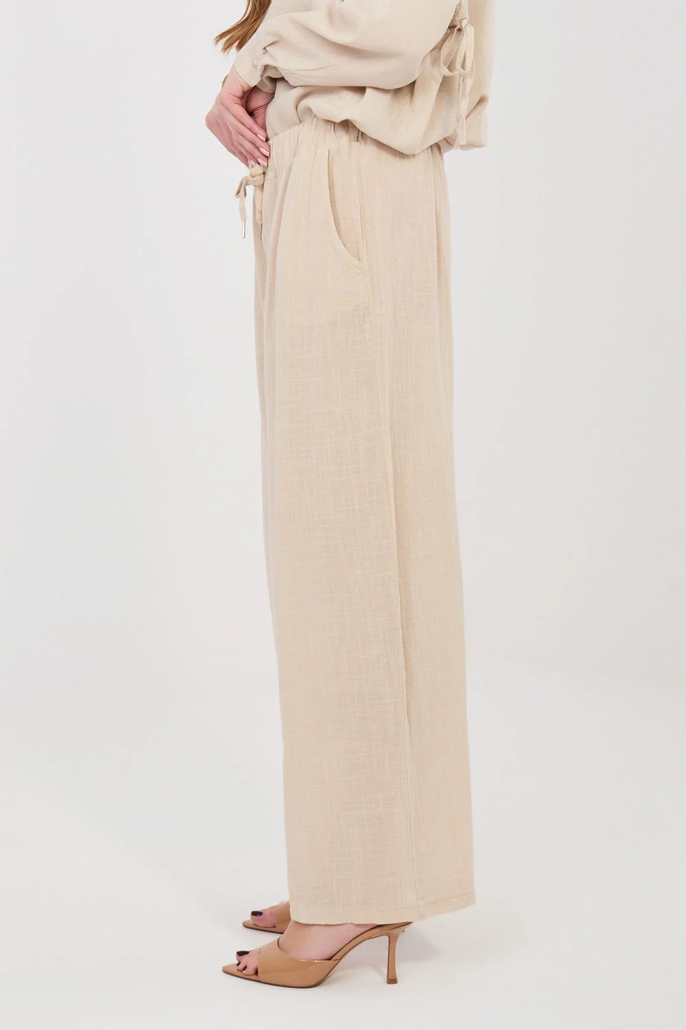 Pantalon femme beige – Image 3