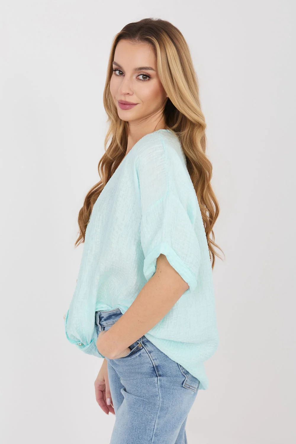 Chemise manche courte vert – Image 3