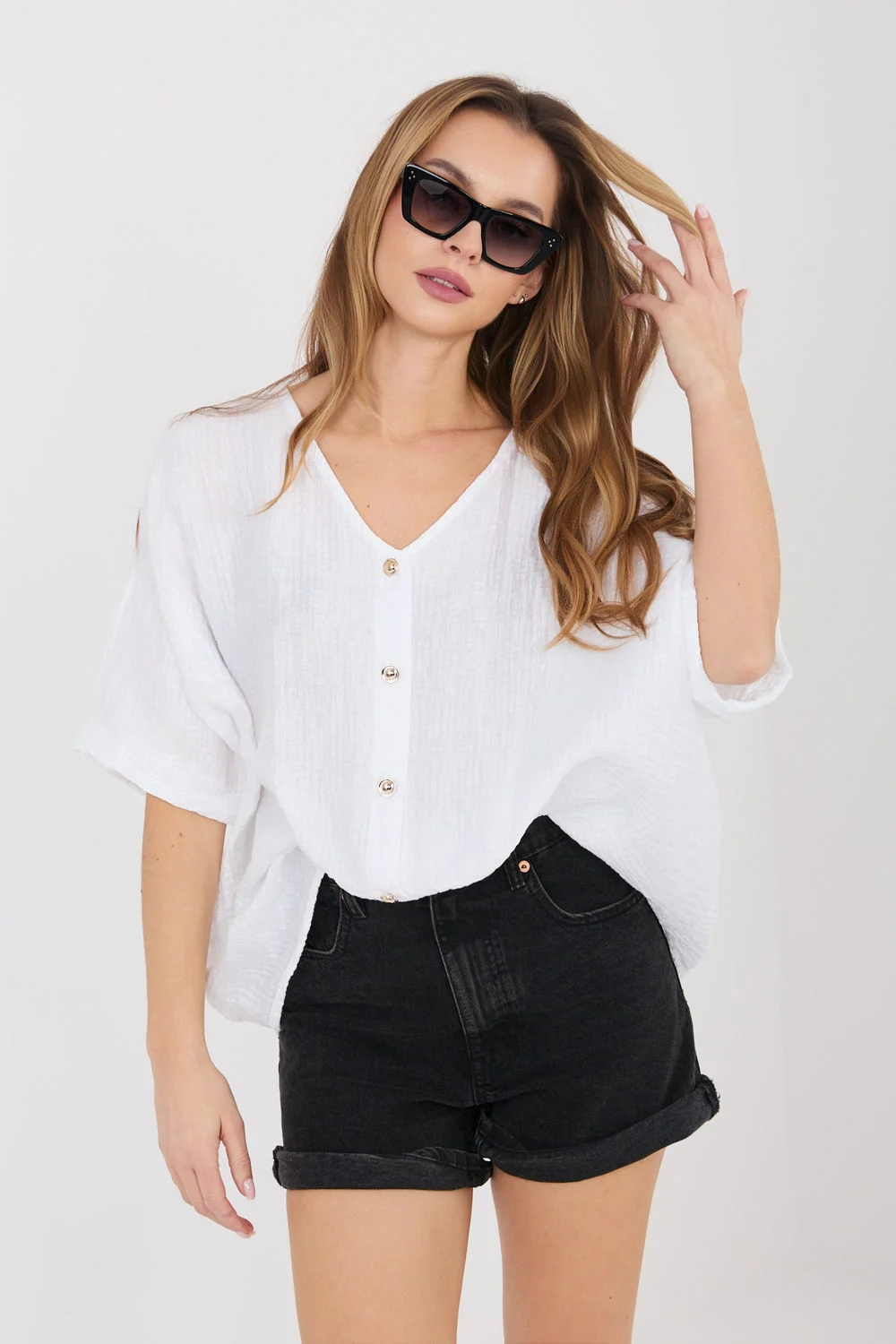 Chemise manche courte blanc