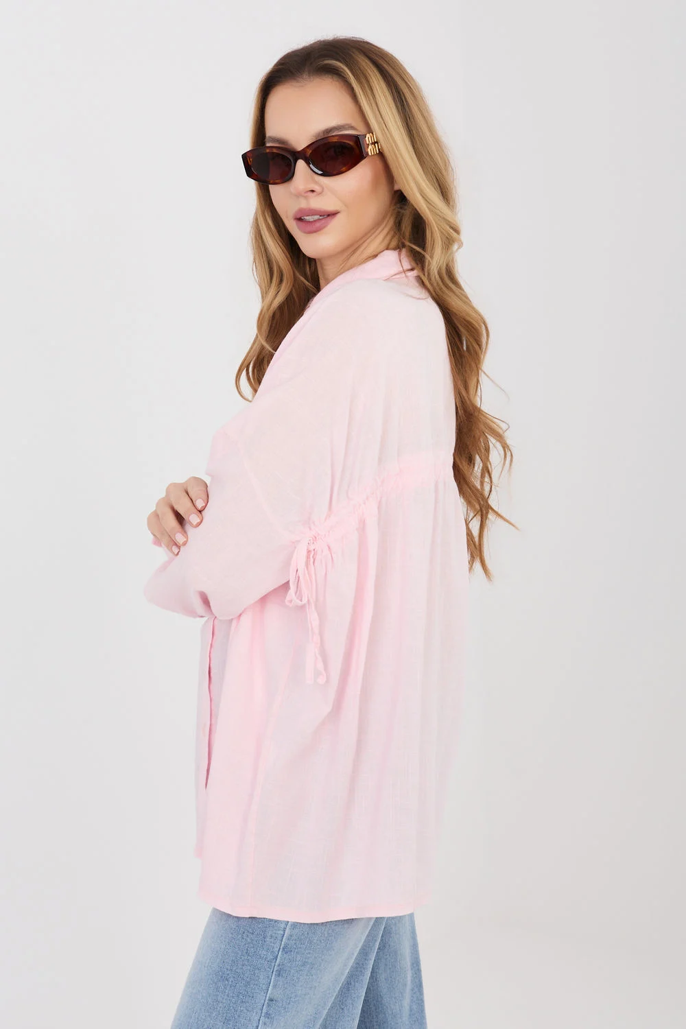 Chemise manche longue rose – Image 3