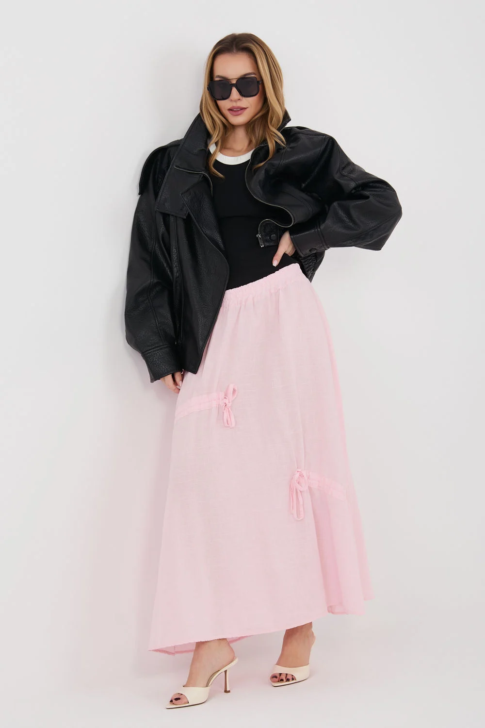 Jupe longue rose – Image 2