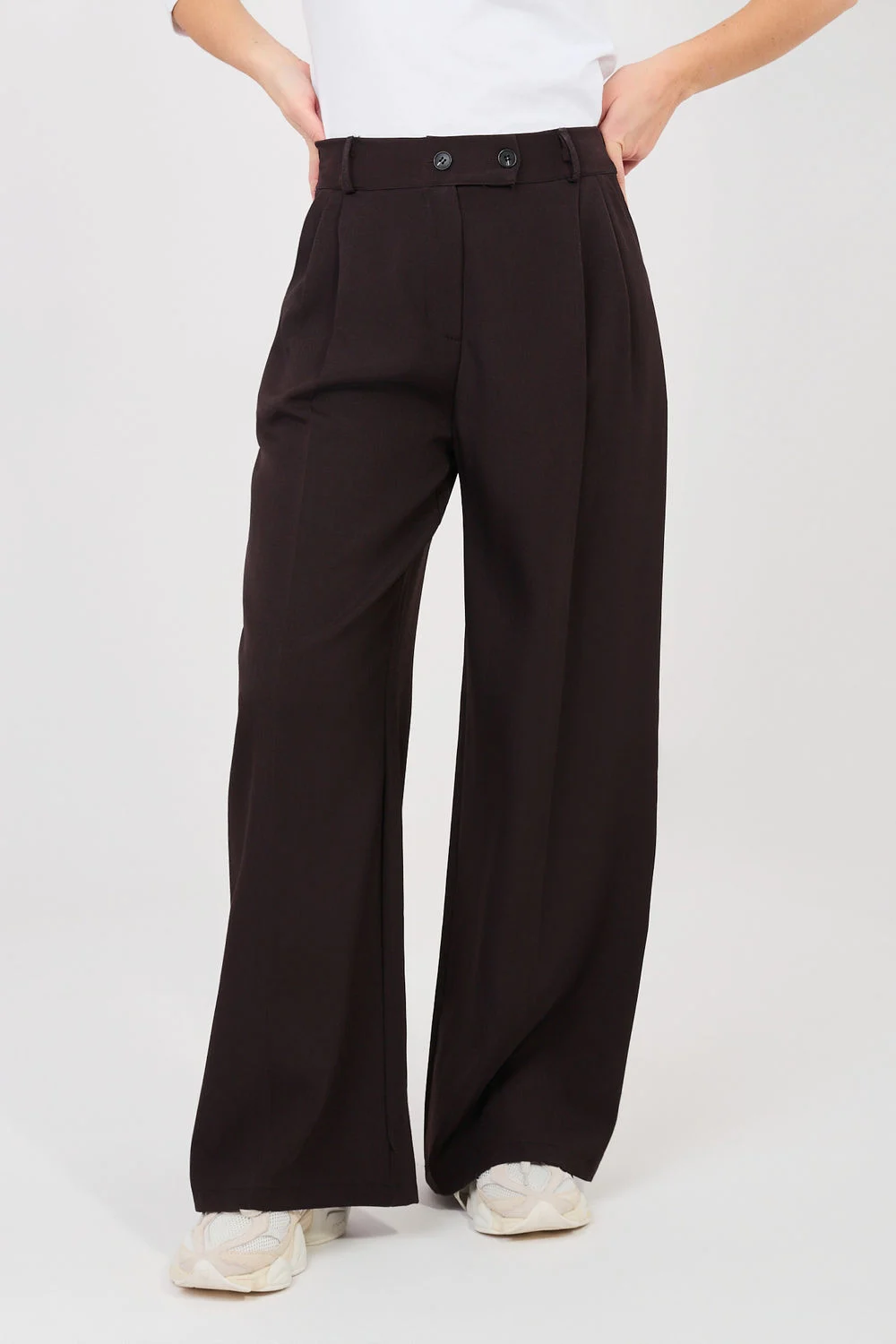 Pantalon femme brun
