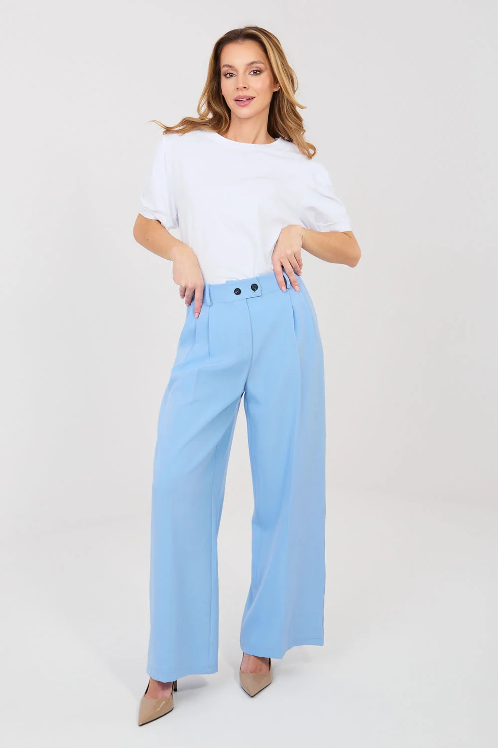 Pantalon femme bleu