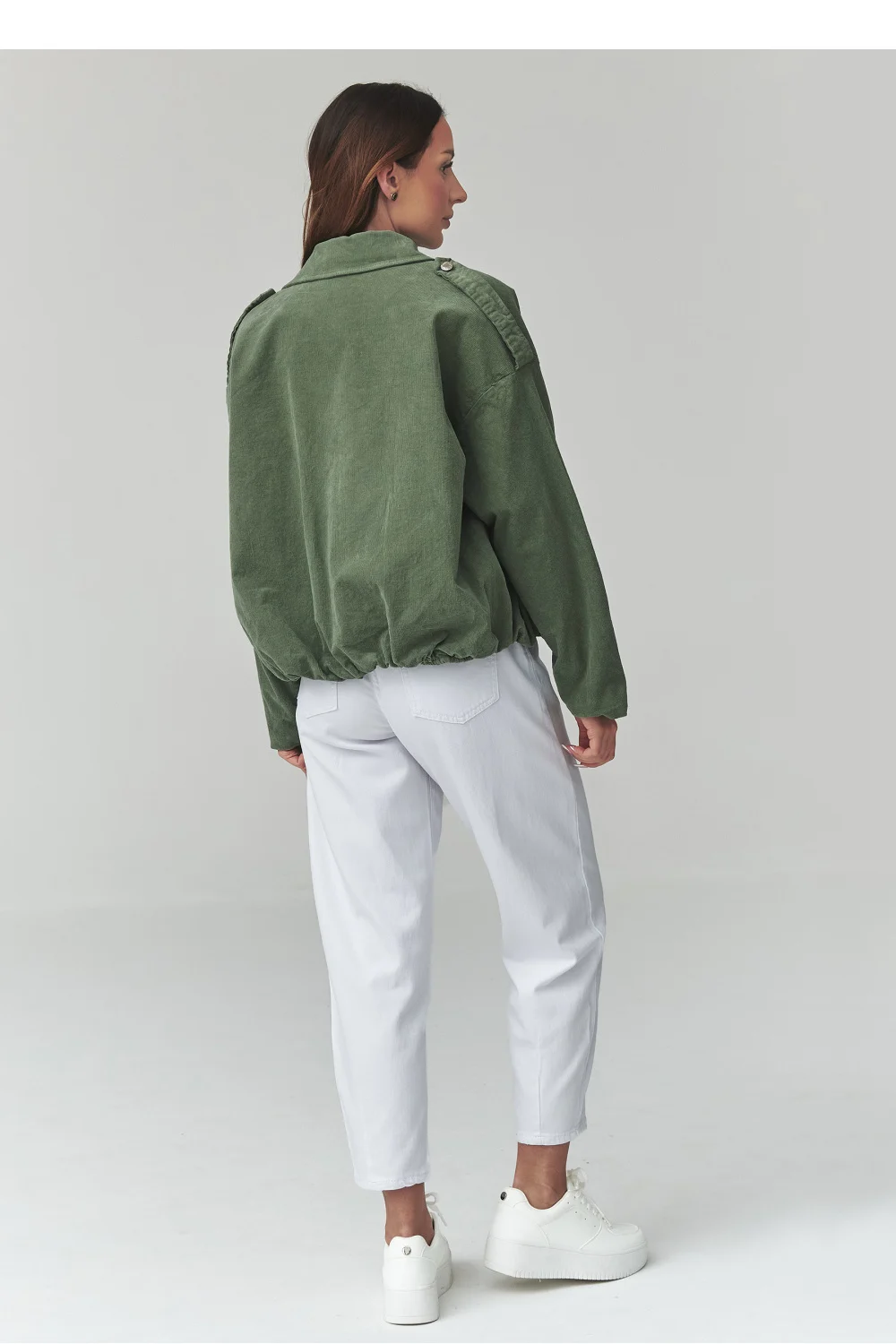 Veste en velours côtelé vert – Image 3