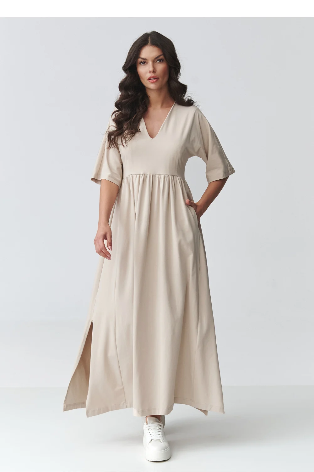 Robe de jour beige – Image 2