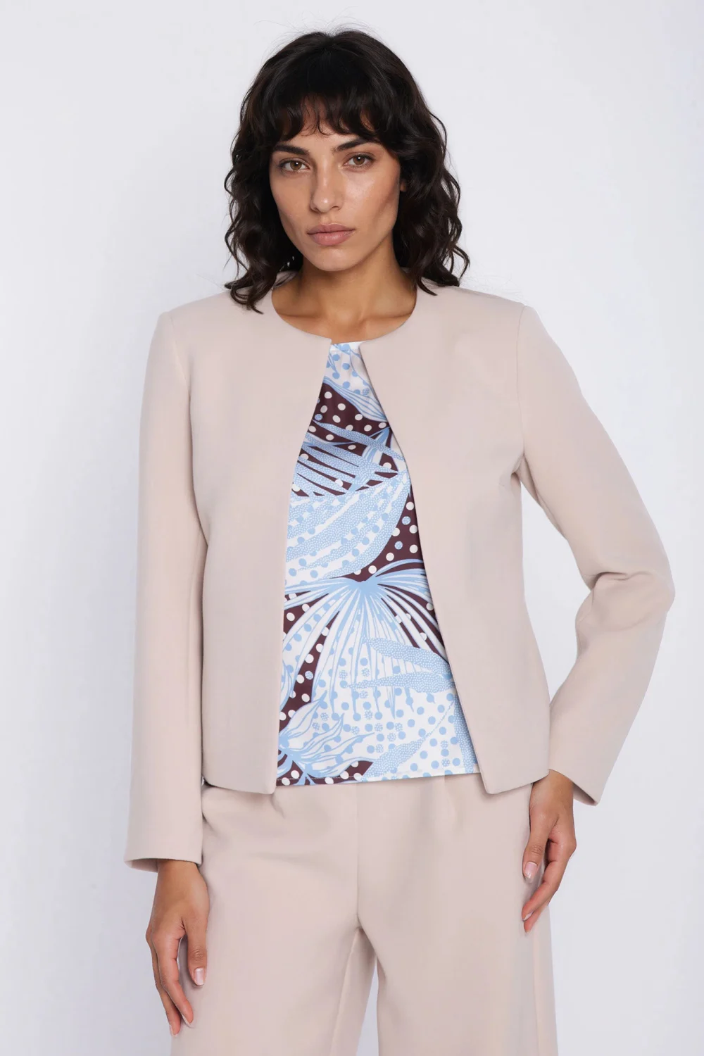 Blazer femme beige – Image 4