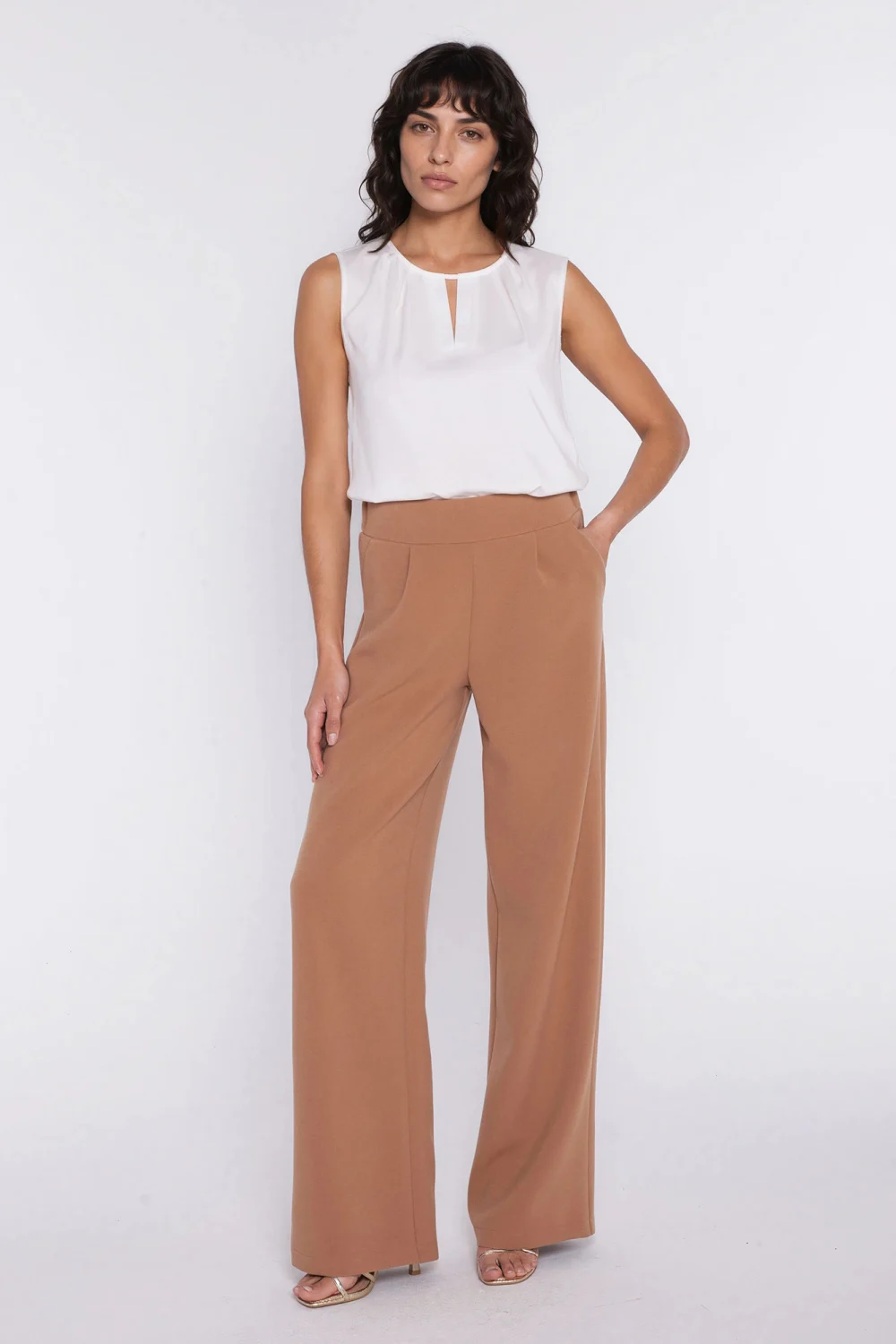 Pantalon femme beige – Image 2