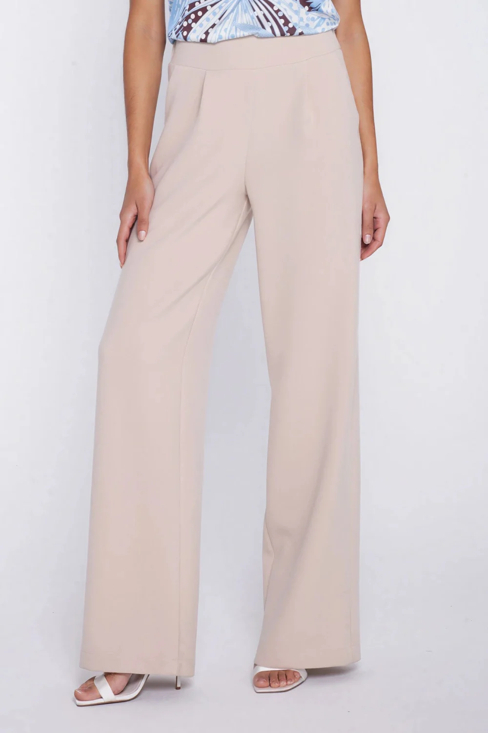Pantalon femme beige