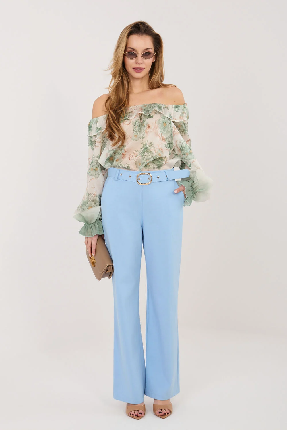 Pantalon femme bleu