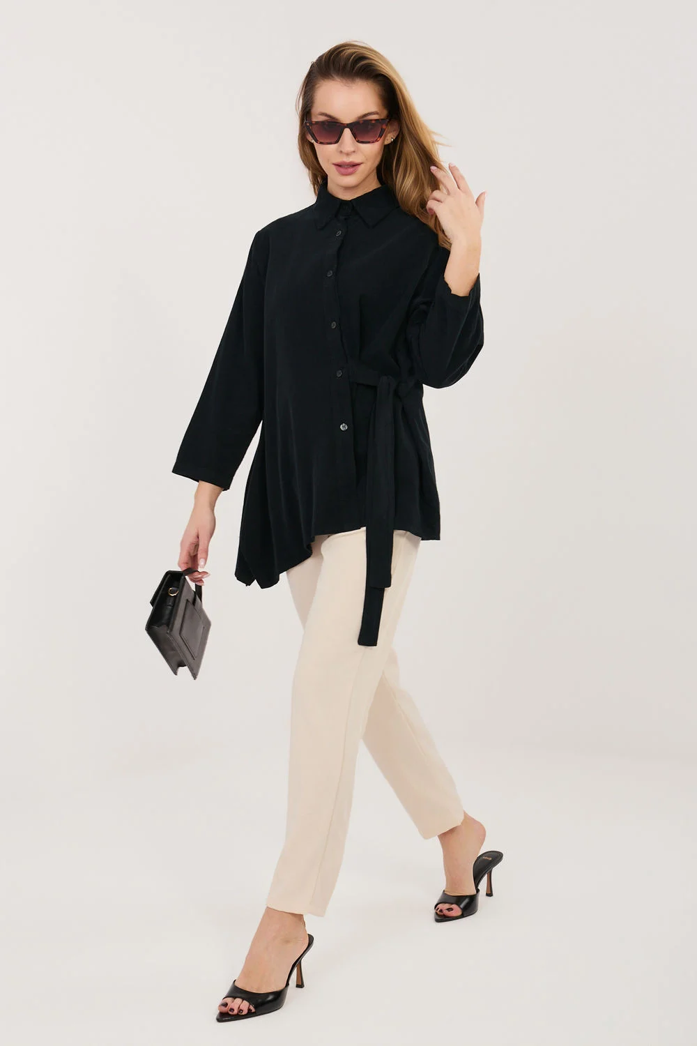 Chemise manche longue noire – Image 2