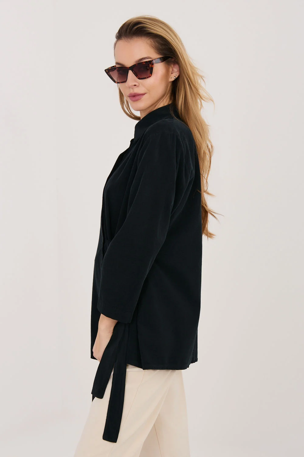 Chemise manche longue noire – Image 4