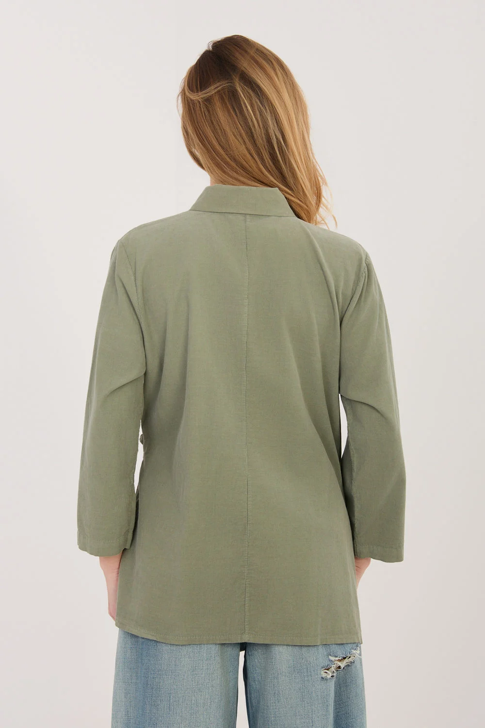 Chemise manche longue verte – Image 3
