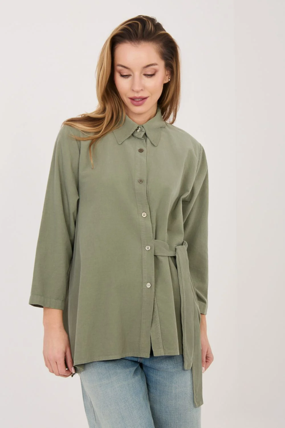 Chemise manche longue verte – Image 4