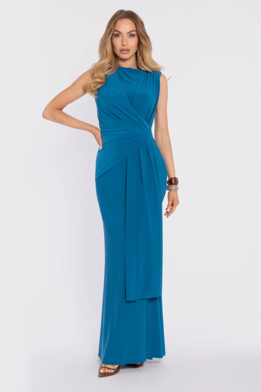 Robe longue bleue