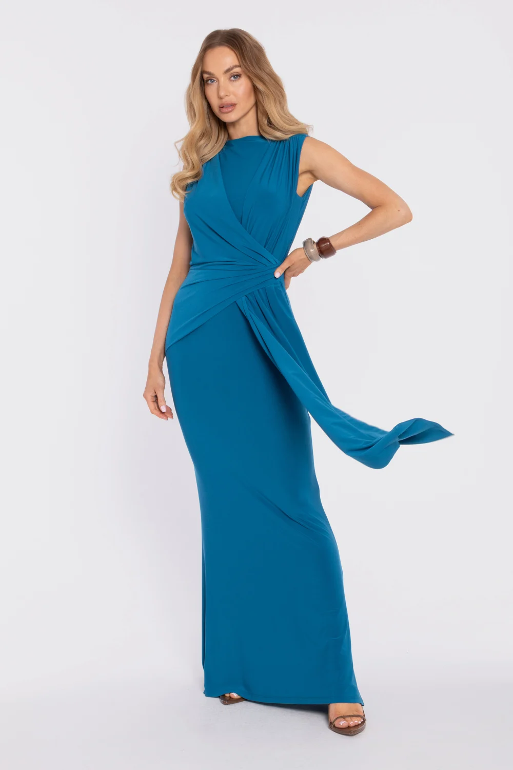 Robe longue bleue – Image 2