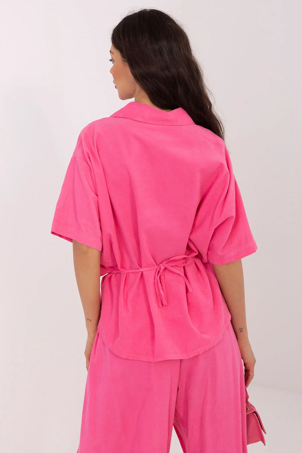Chemise manche courte rose – Image 2