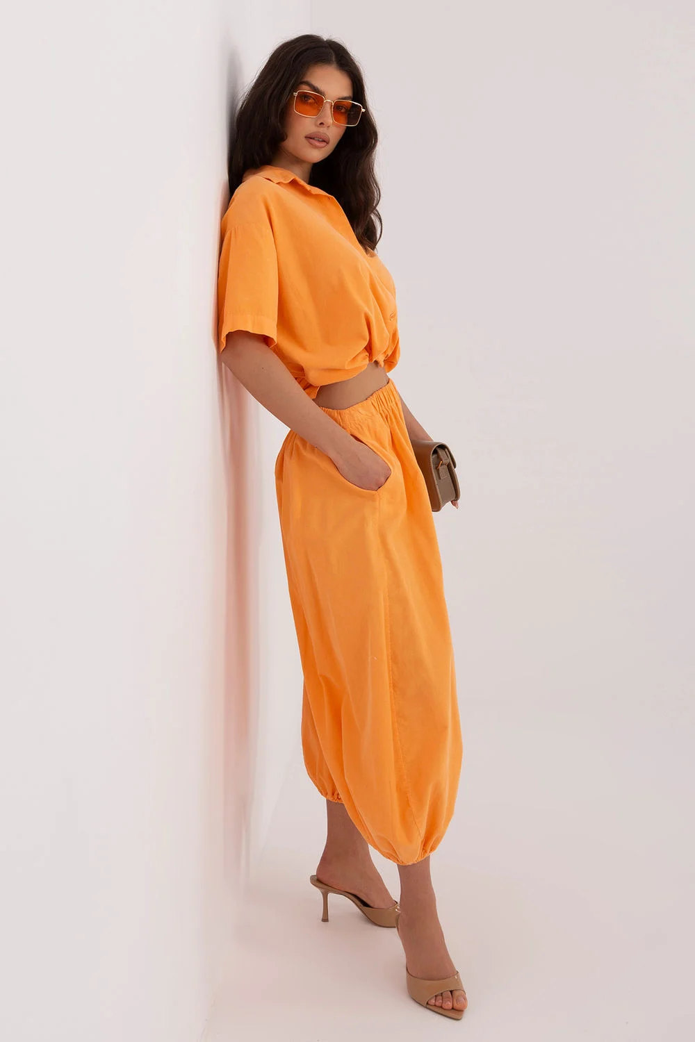 Chemise manche courte orange – Image 2