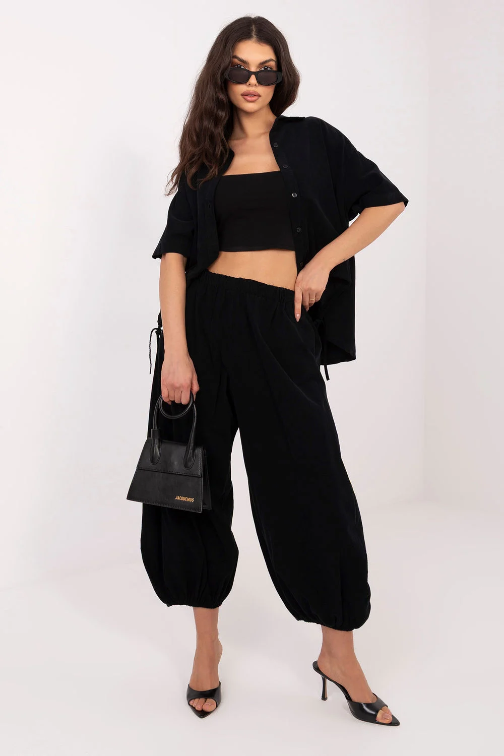 Pantalon en velours côtelé noir