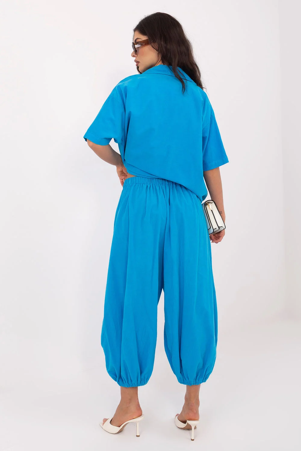 Pantalon en velours côtelé bleu – Image 3