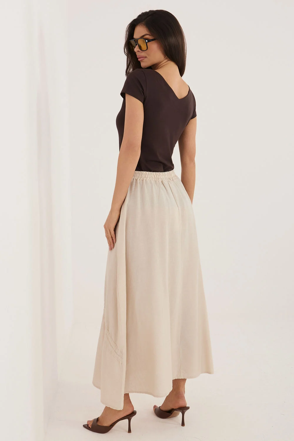 Jupe longue beige – Image 2
