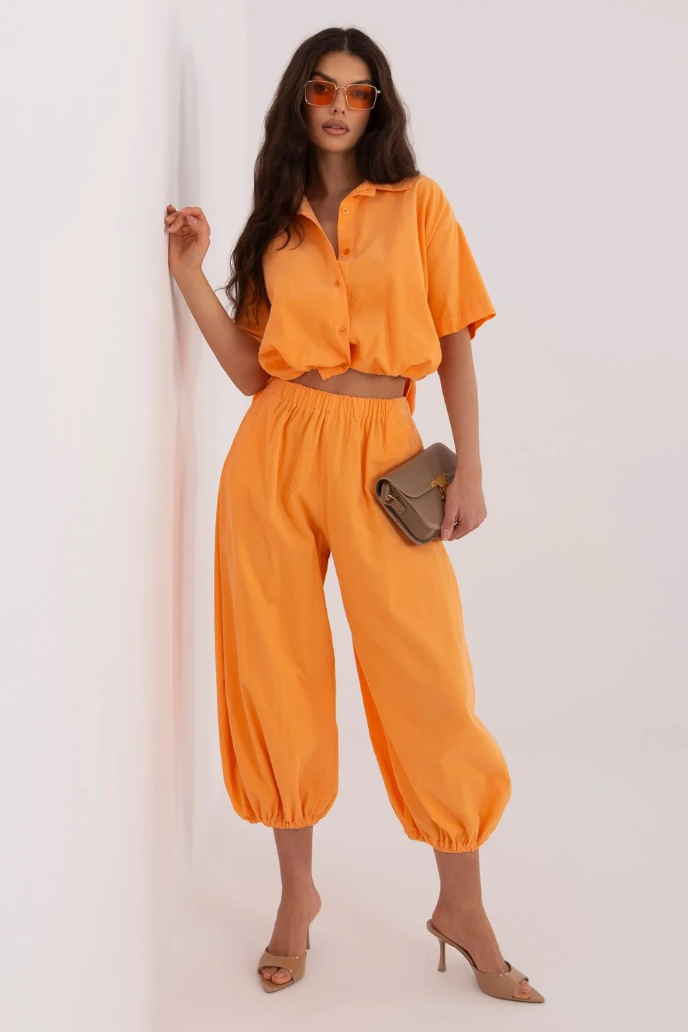 Pantalon en velours côtelé orange – Image 3