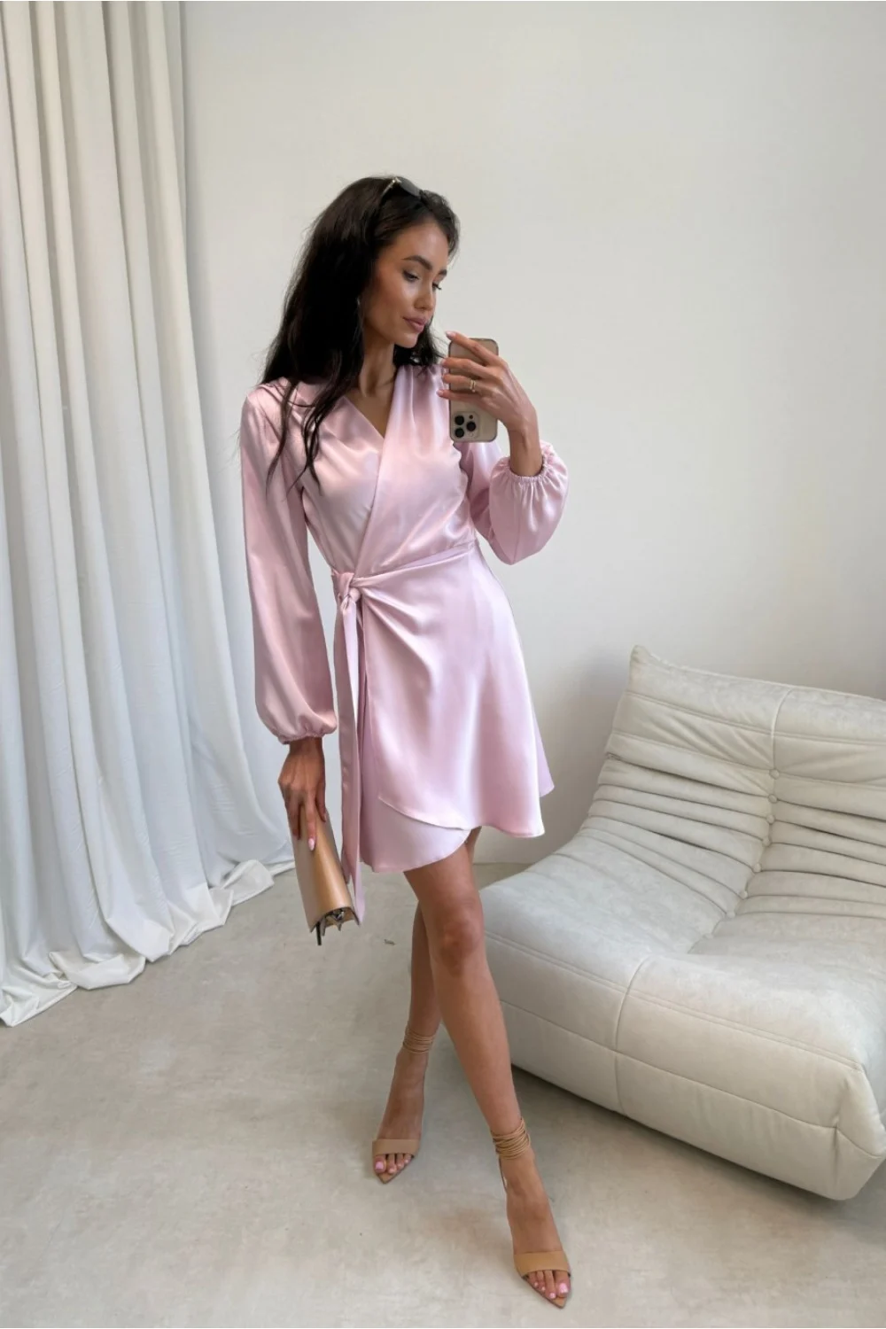 Robe de cocktail rose