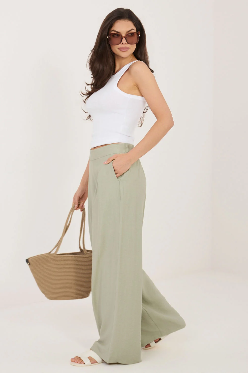 Pantalon femme vert – Image 2