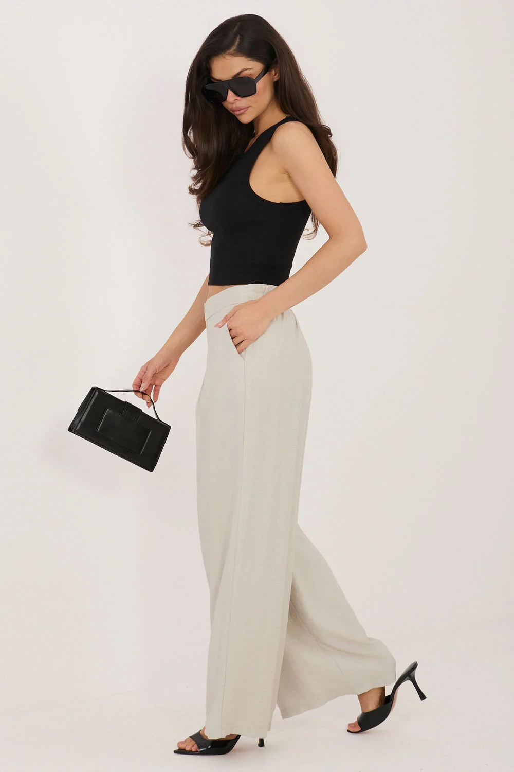 Pantalon femme beige – Image 2