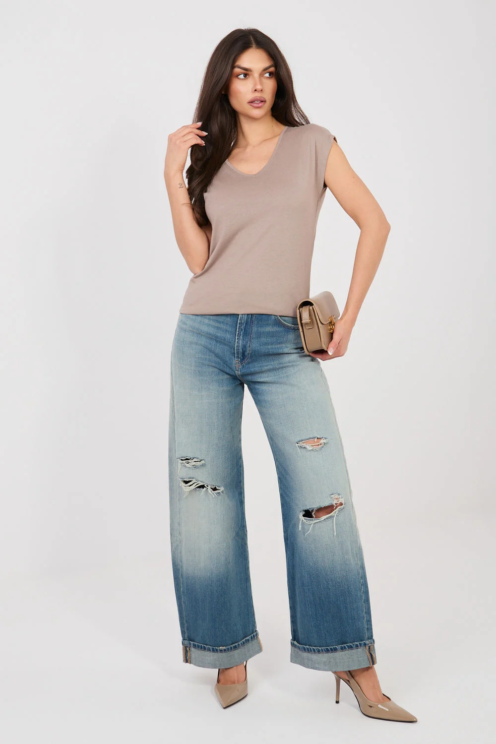 T-shirt beige – Image 2