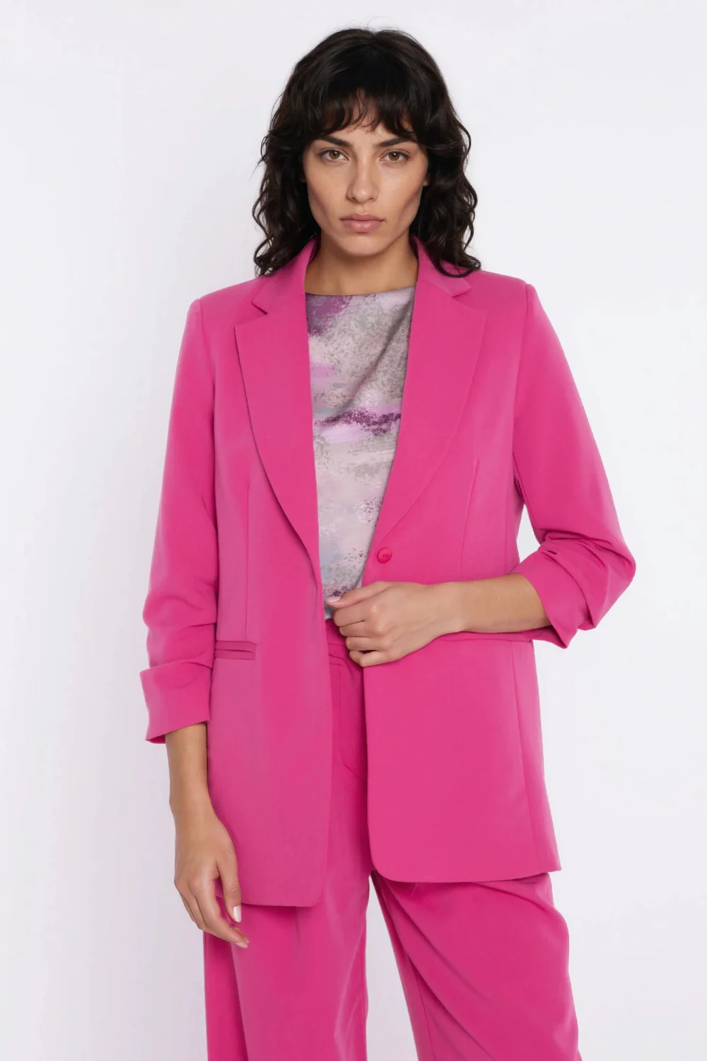 Blazer femme rose