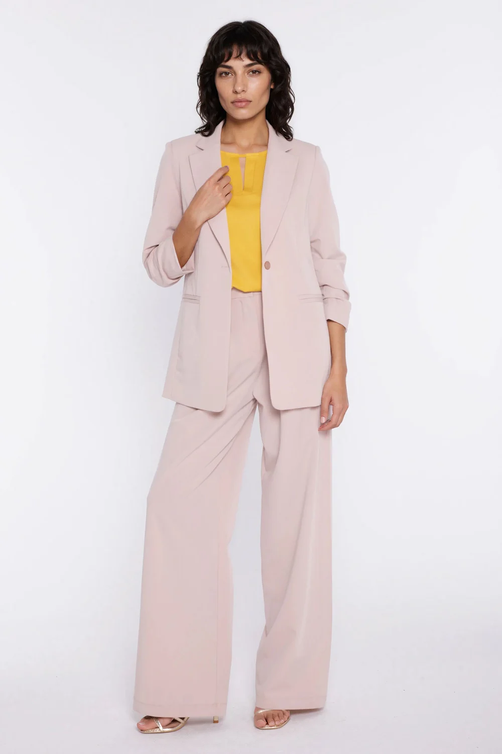 Blazer femme beige – Image 2