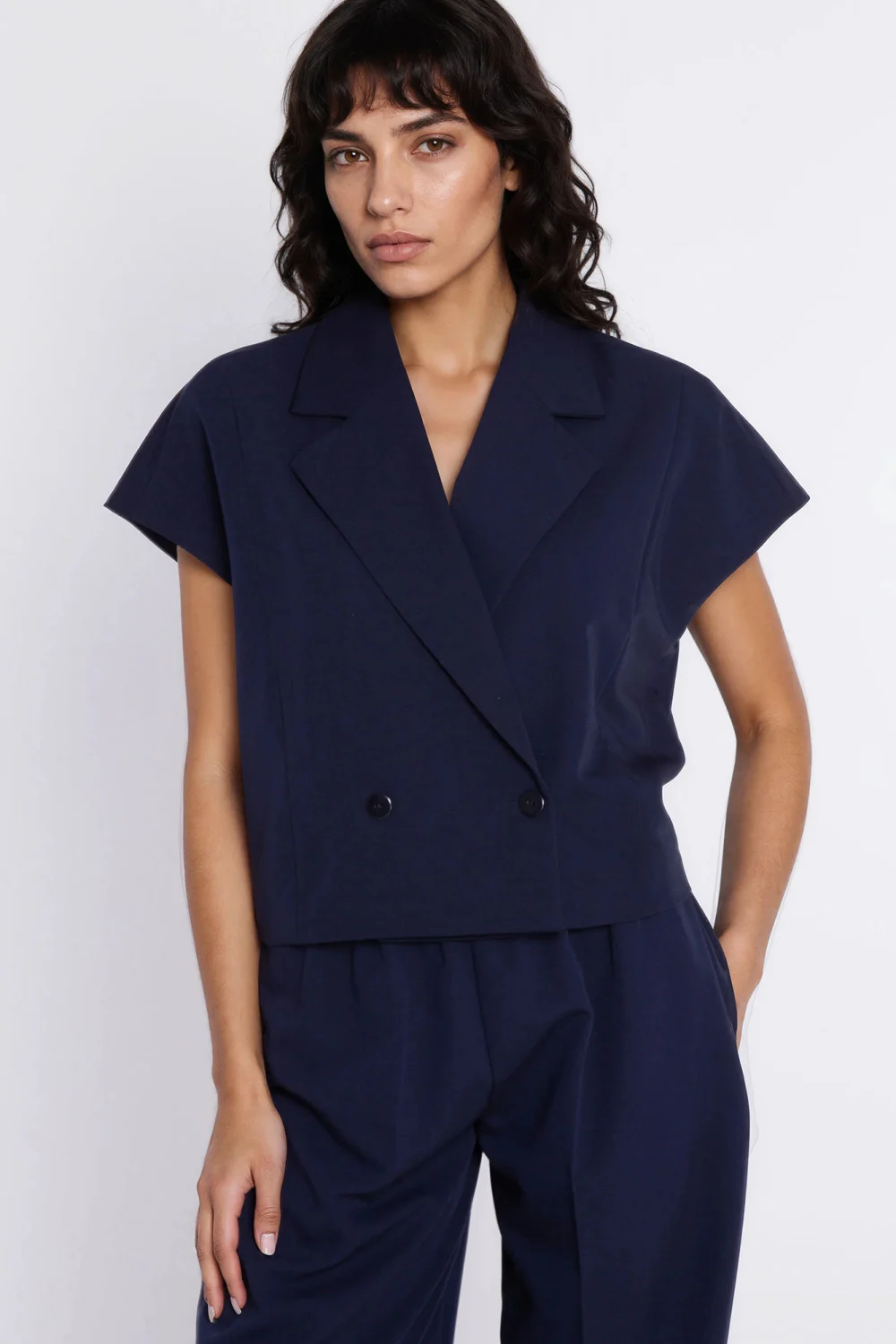 Blazer femme bleu marine
