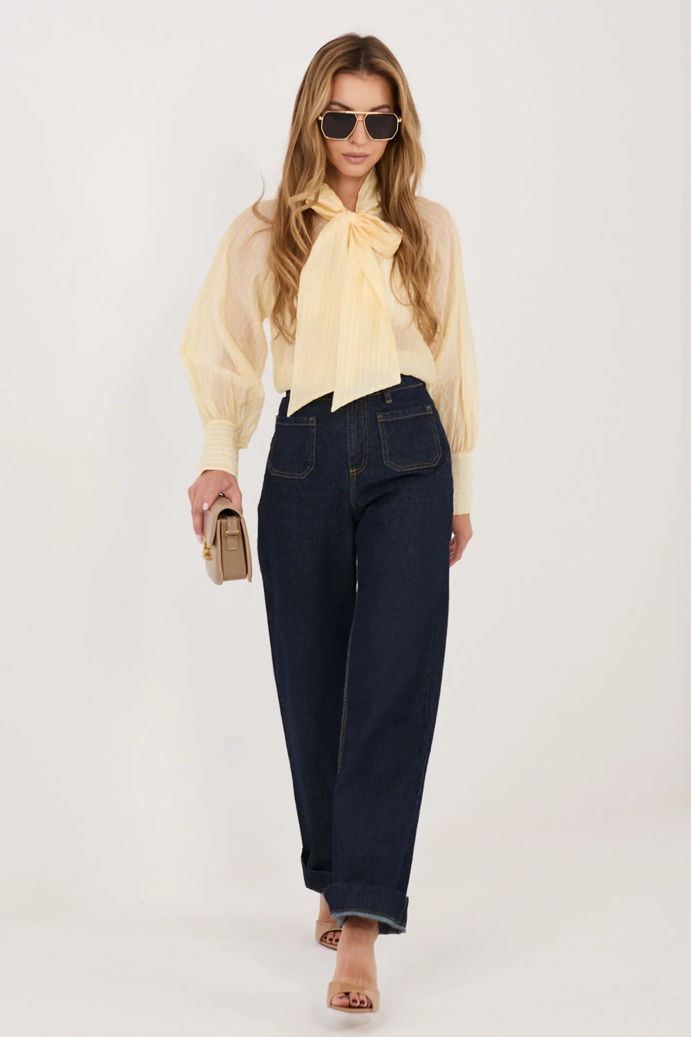Chemise manche longue jaune – Image 2