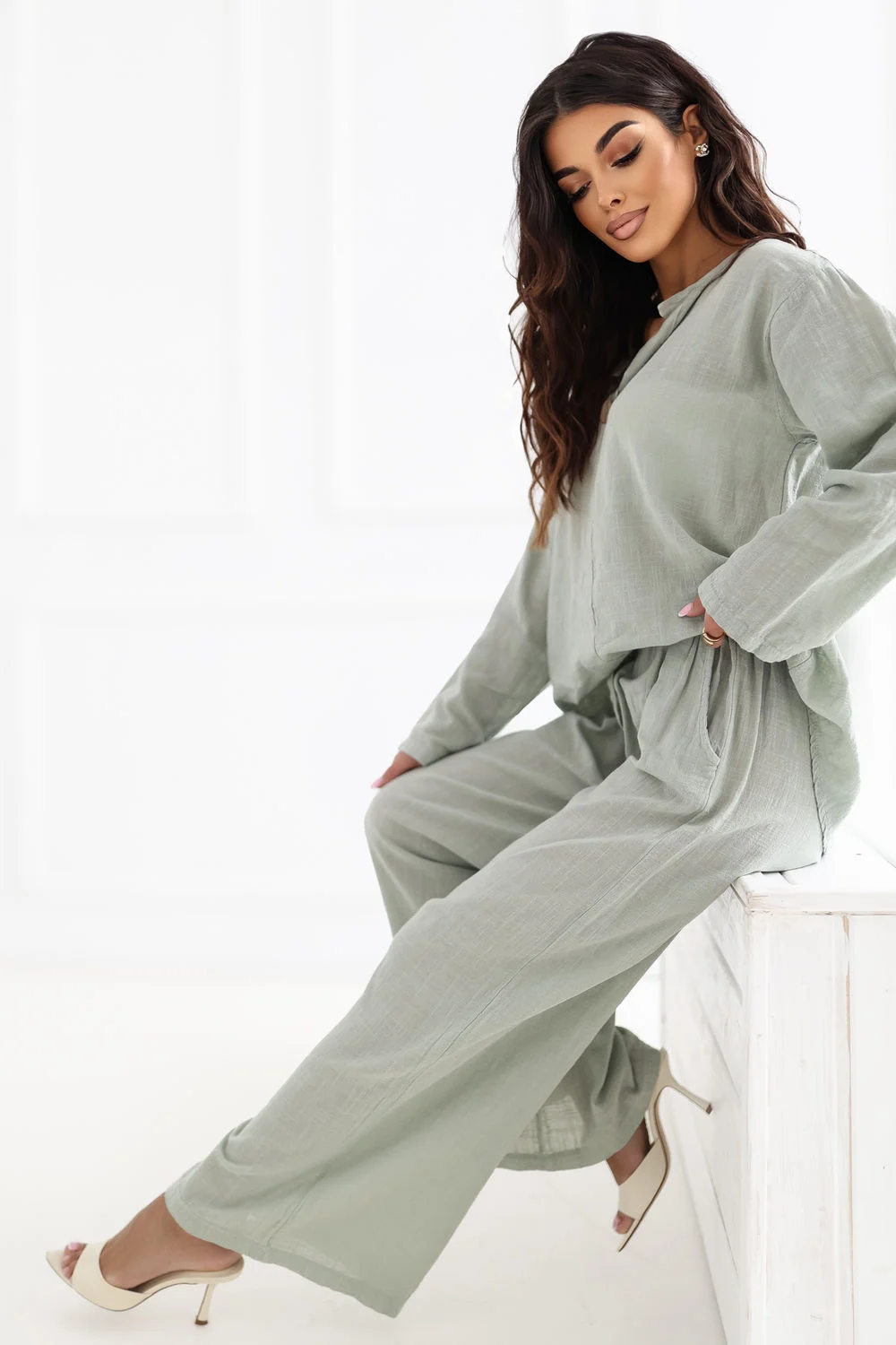 Pantalon femme vert – Image 2