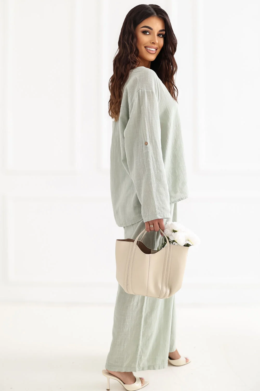 Pantalon femme vert – Image 3