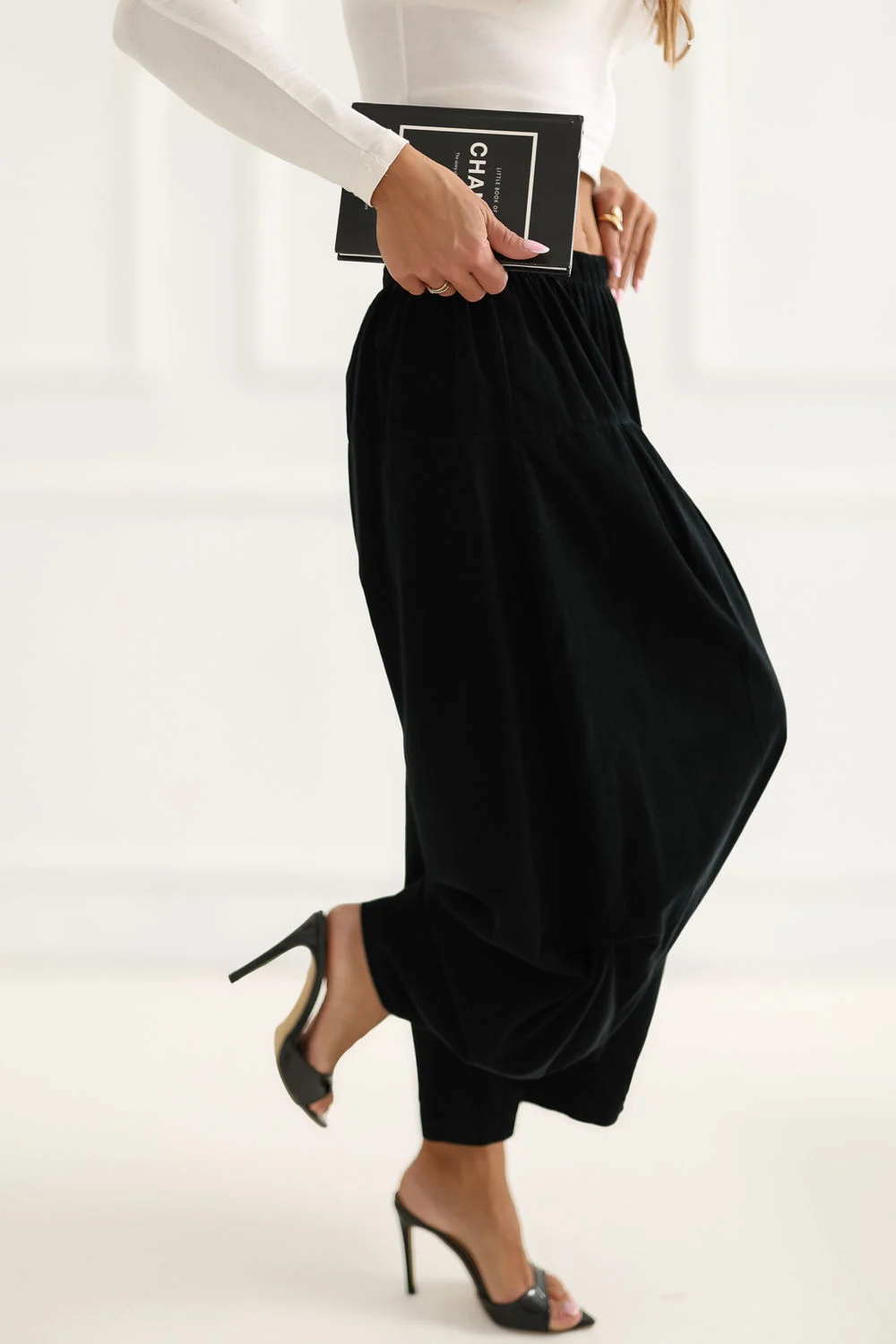 Pantalon en velours côtelé noir