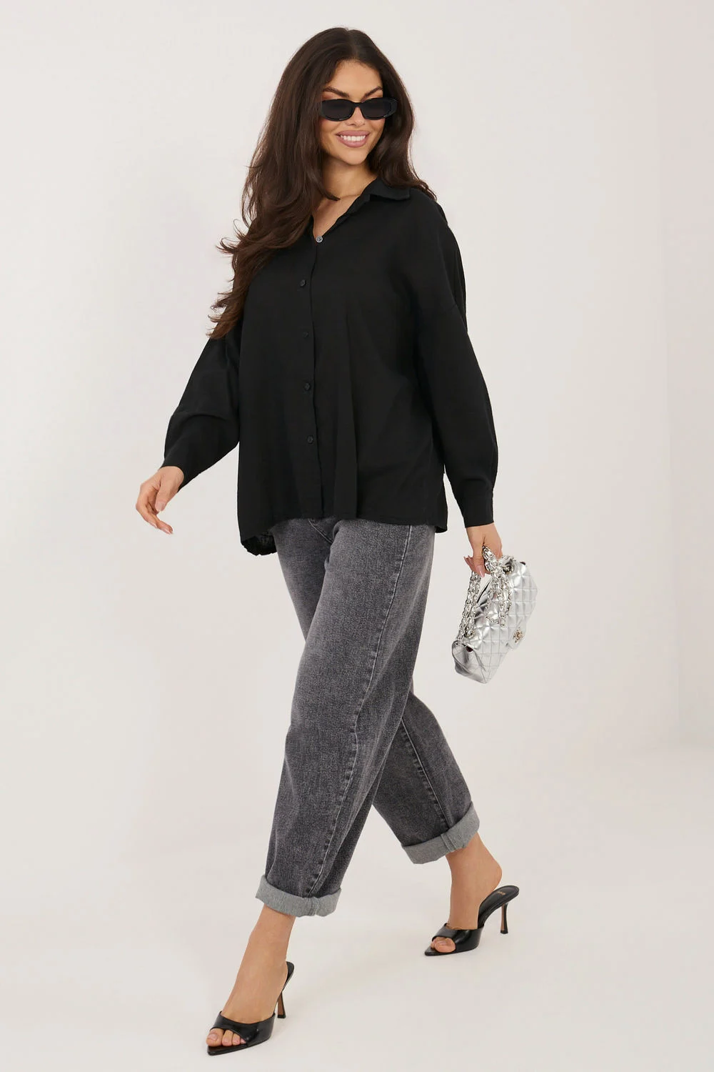Chemise manche longue noire – Image 2