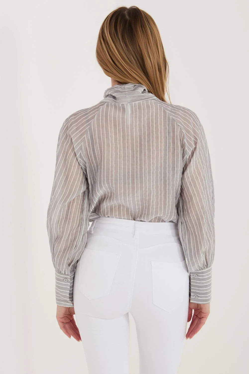 Chemise manche longue grise – Image 4