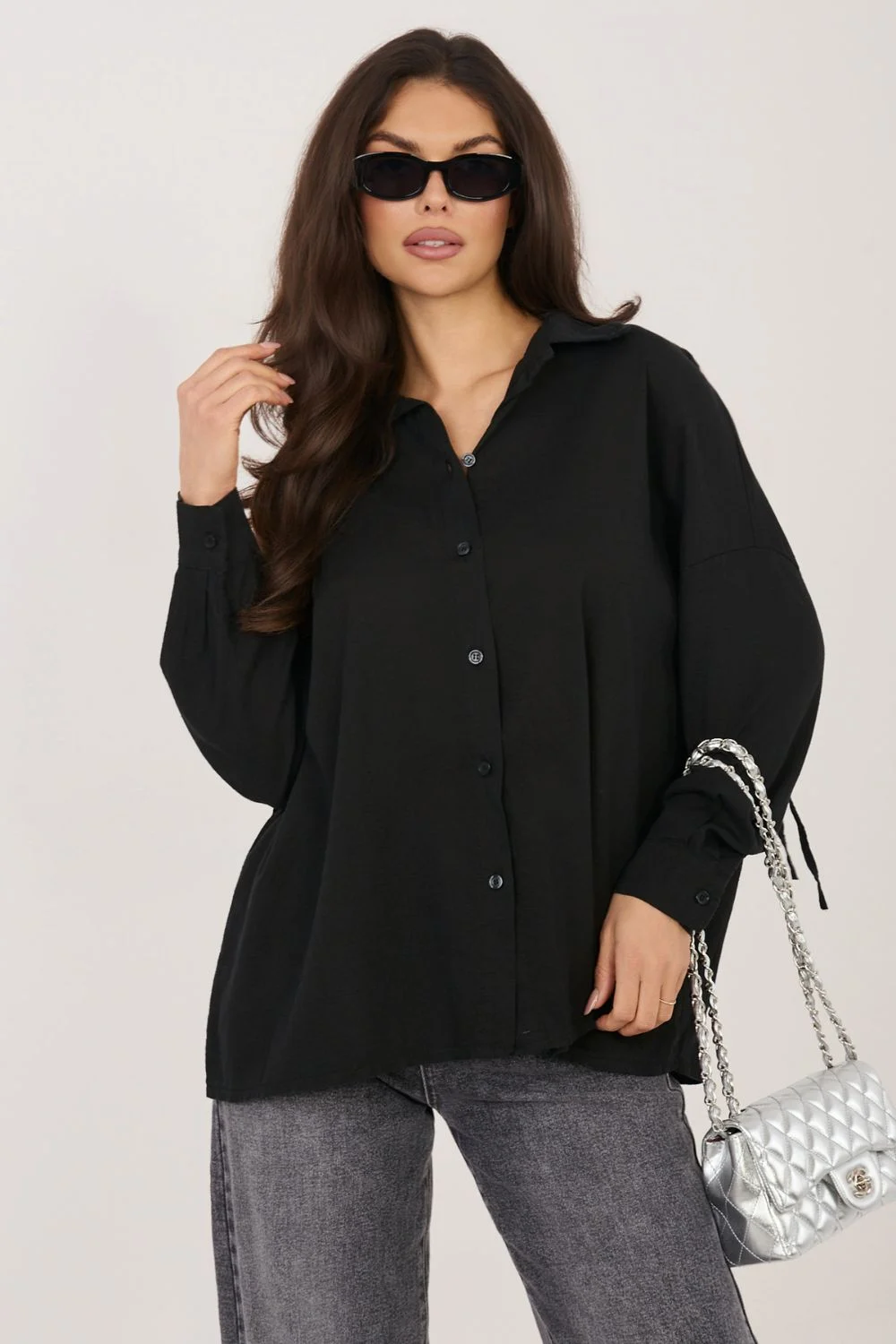 Chemise manche longue noire – Image 4