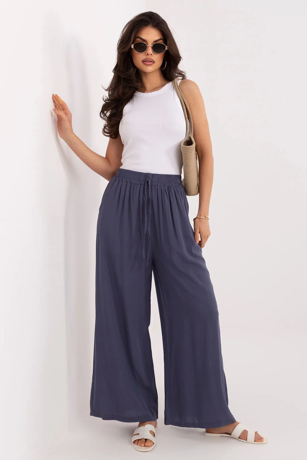 Pantalon femme bleu