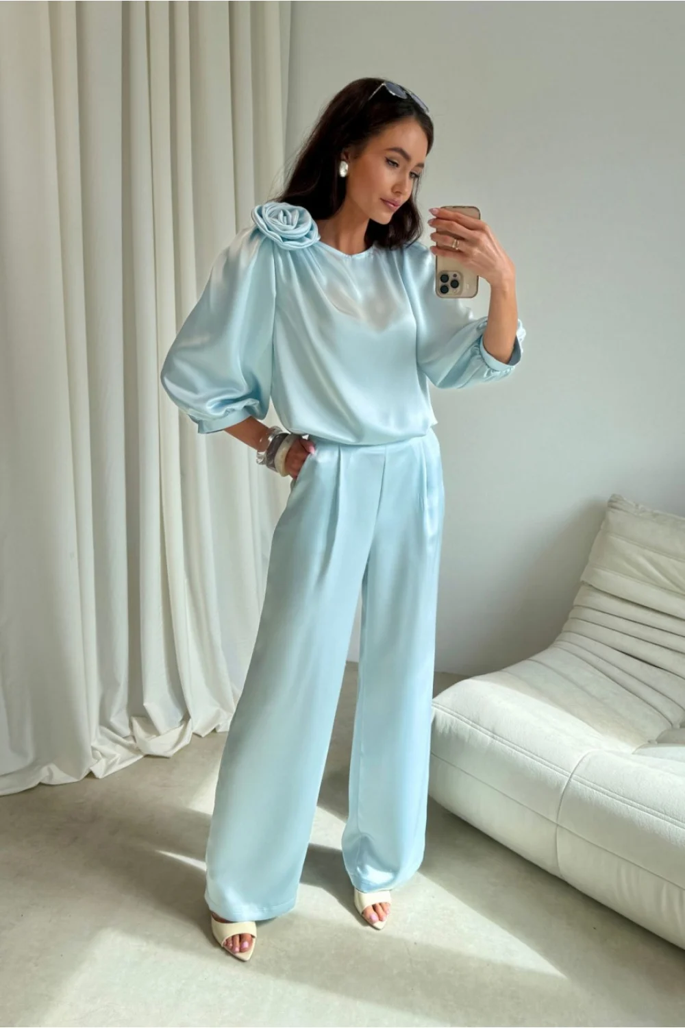 Pantalon femme bleu – Image 2