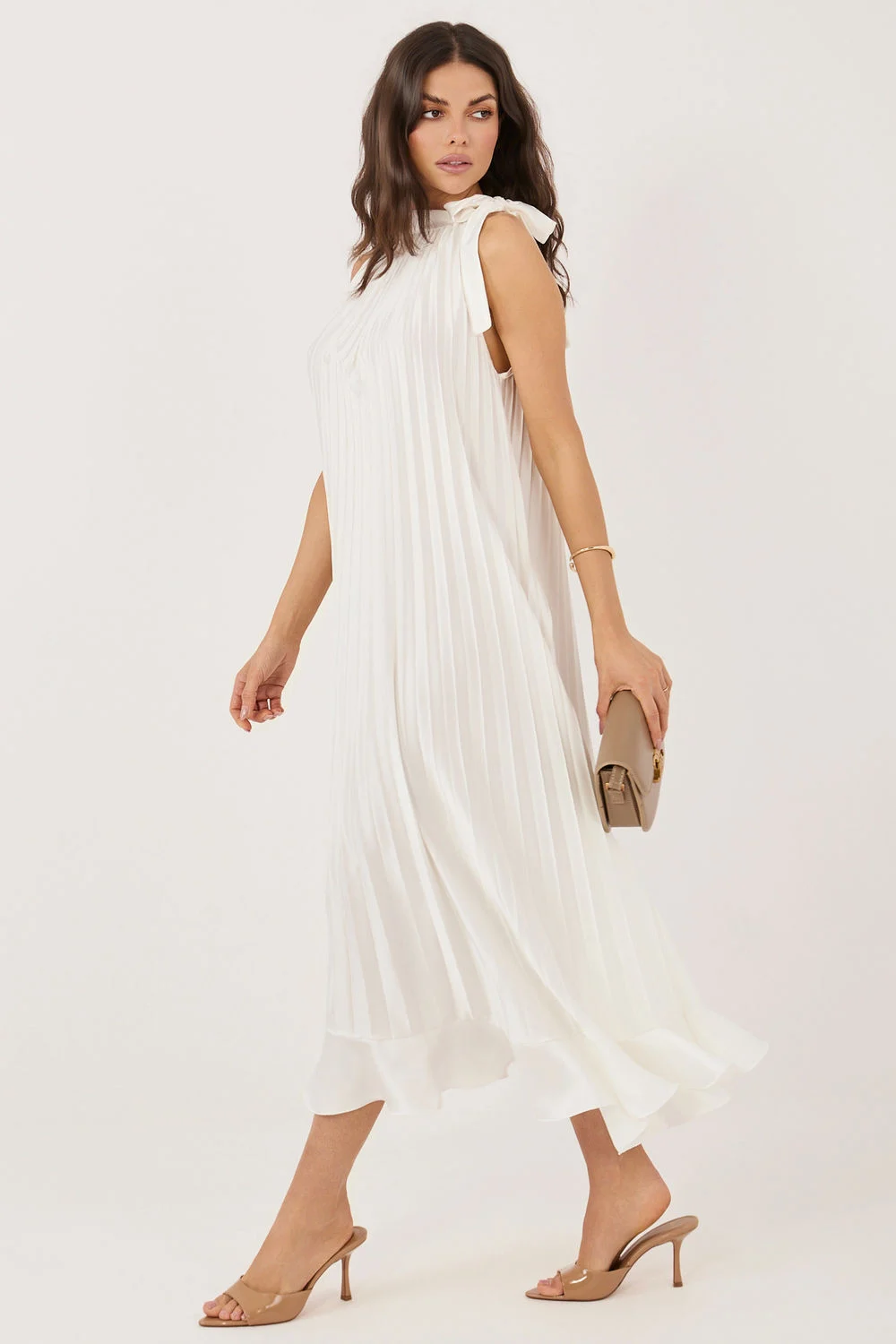 Robe de cocktail beige – Image 2