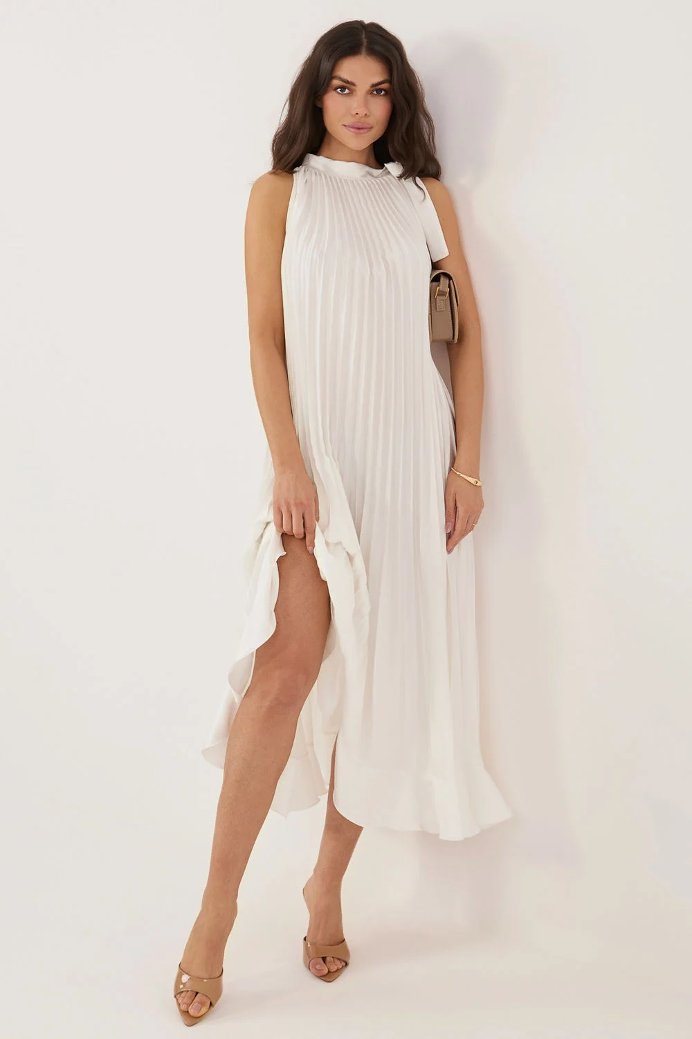 Robe de cocktail beige – Image 3