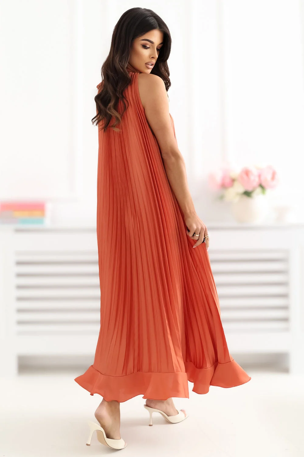 Robe de cocktail orange – Image 3