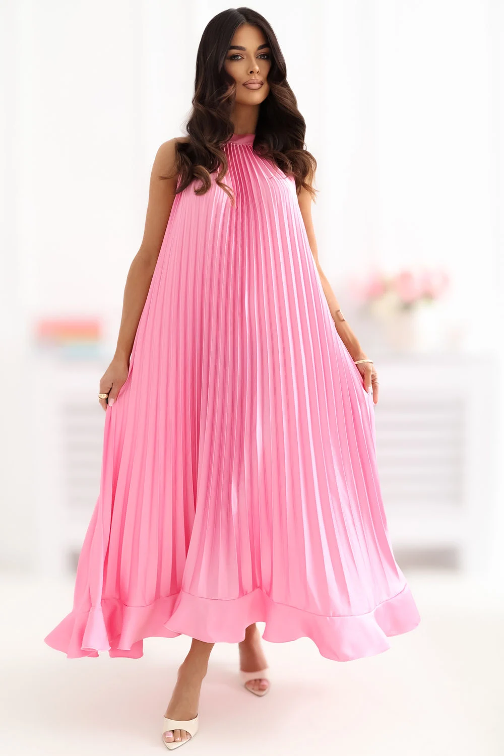 Robe de cocktail rose – Image 2