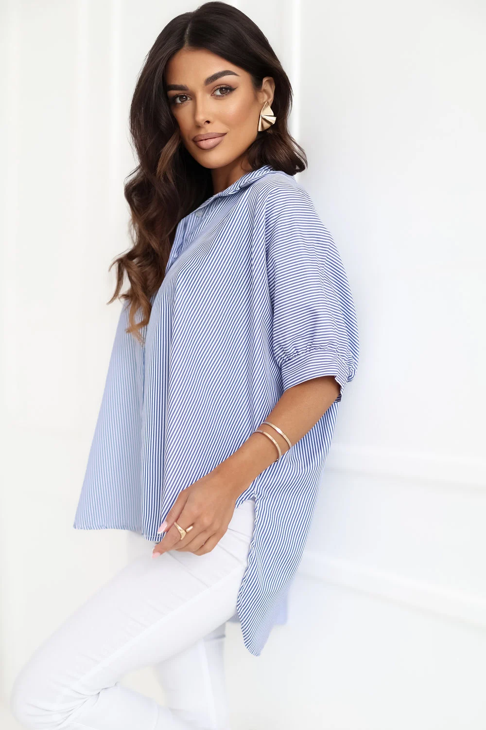 Chemise manche courte bleu marine – Image 2